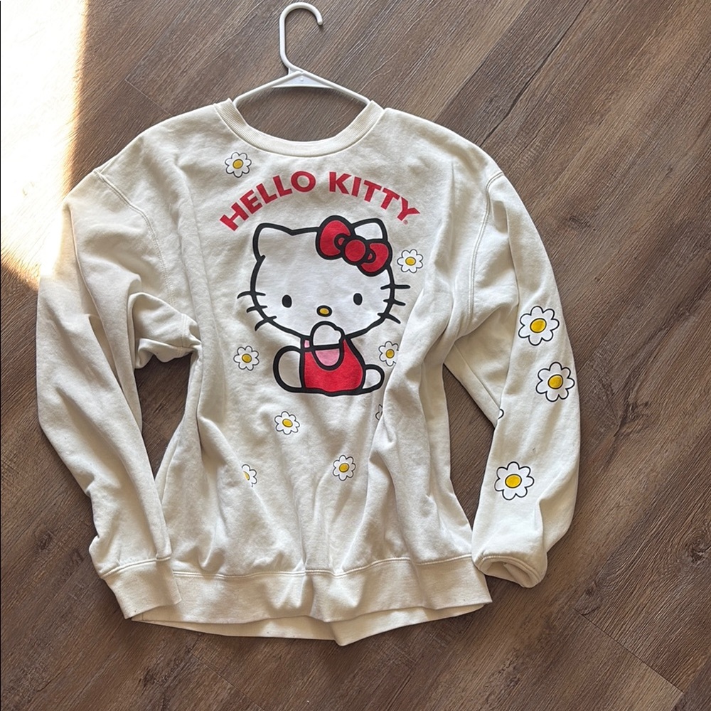 Hello Kitty Cream and Red Crew Neck Sweater